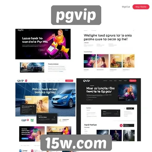 Evolução do design do site pgvip ao longo dos anos